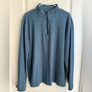 GAP Men's Heathered Blue 1/2 Zip-Up, Size Large